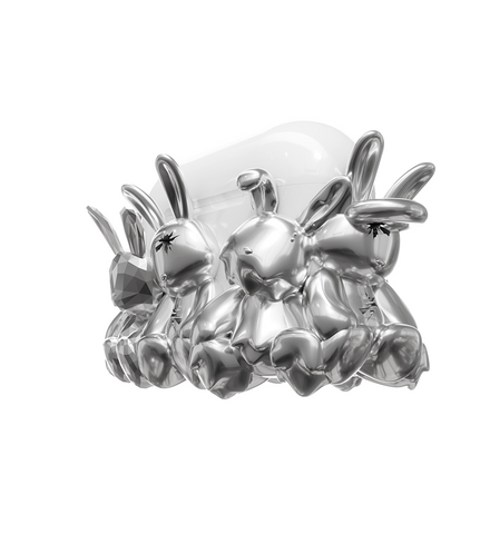 Airpods Bunniz Silver