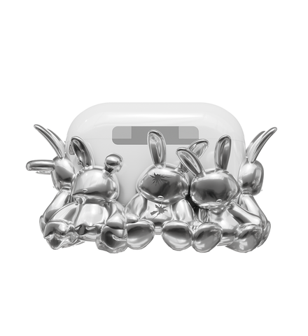 Airpods Bunniz Silver