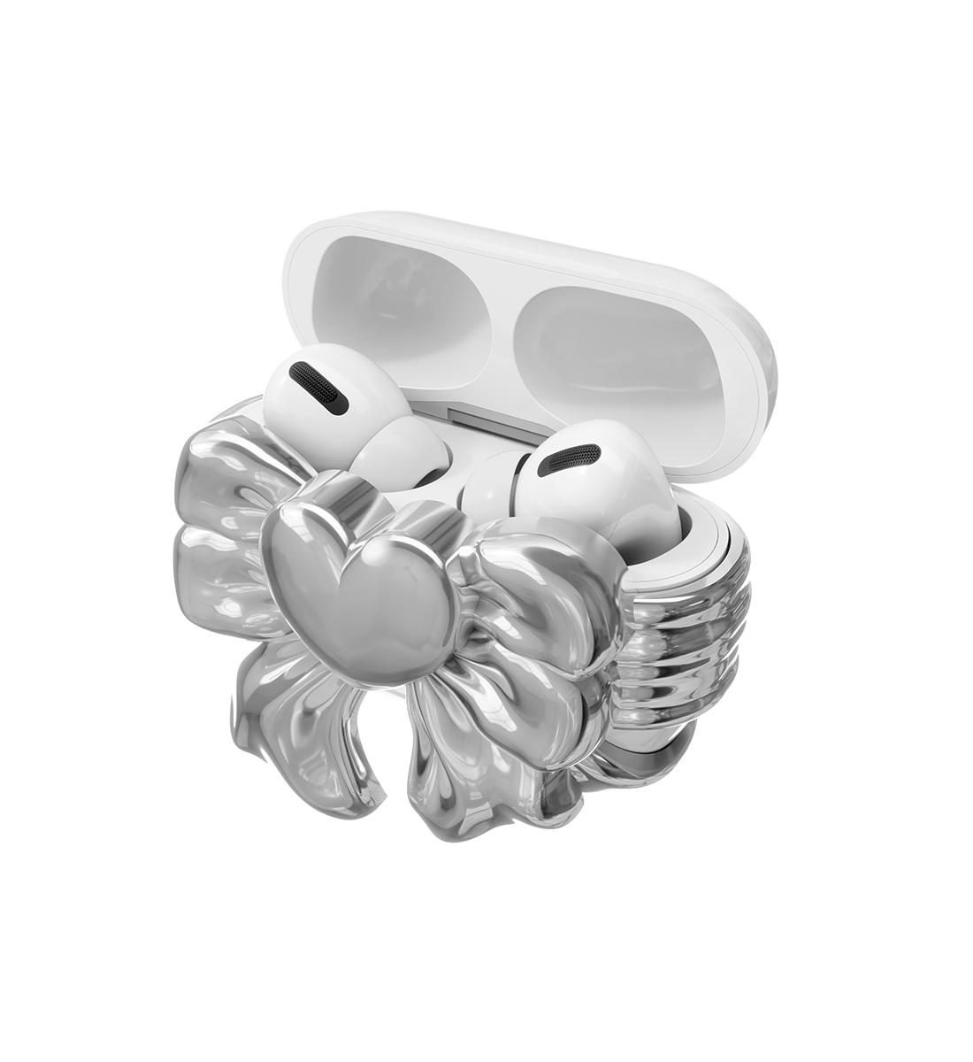大人気 【ANDAASH】 Airpods SHE 01 SILVER ケース Airpods BOW 01 SILVER - ANDAASH Unique Contemporary AirPods