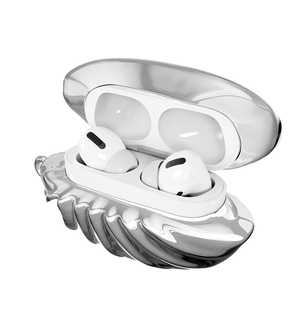 Airpods BOW 01 SILVER - ANDAASH Unique Contemporary AirPods