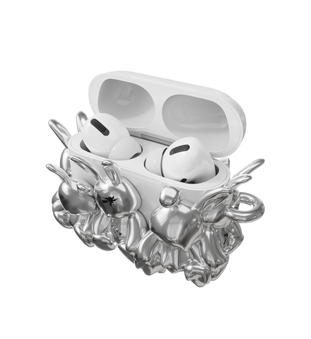 Airpods Bunniz Silver