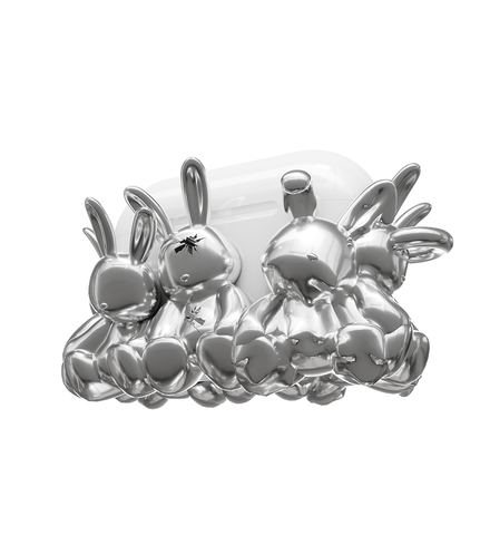 Airpods Bunniz Silver